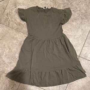Lulu's Kids Casual Olive Dress